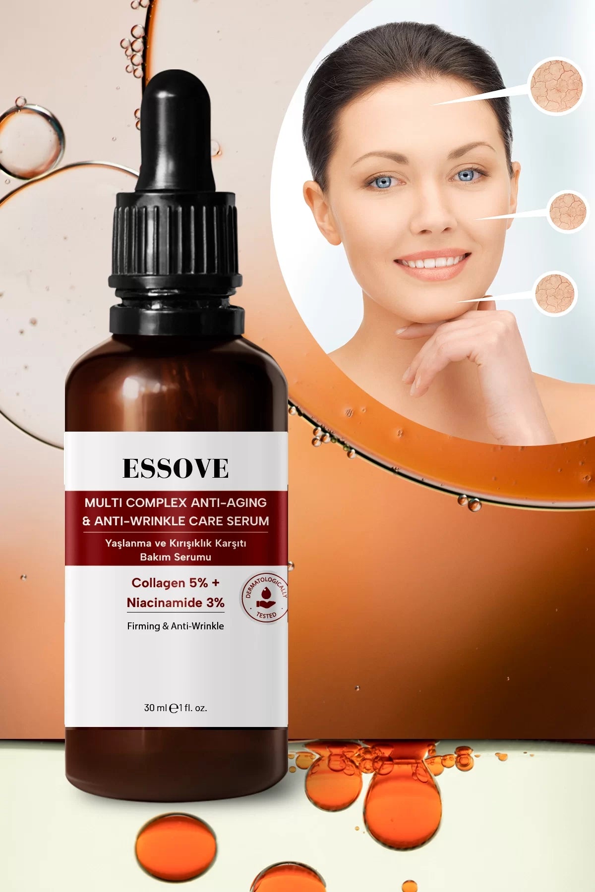 ESSOVE Yaşlanma ve Kırışıklık Karşıtı Serum 30ml