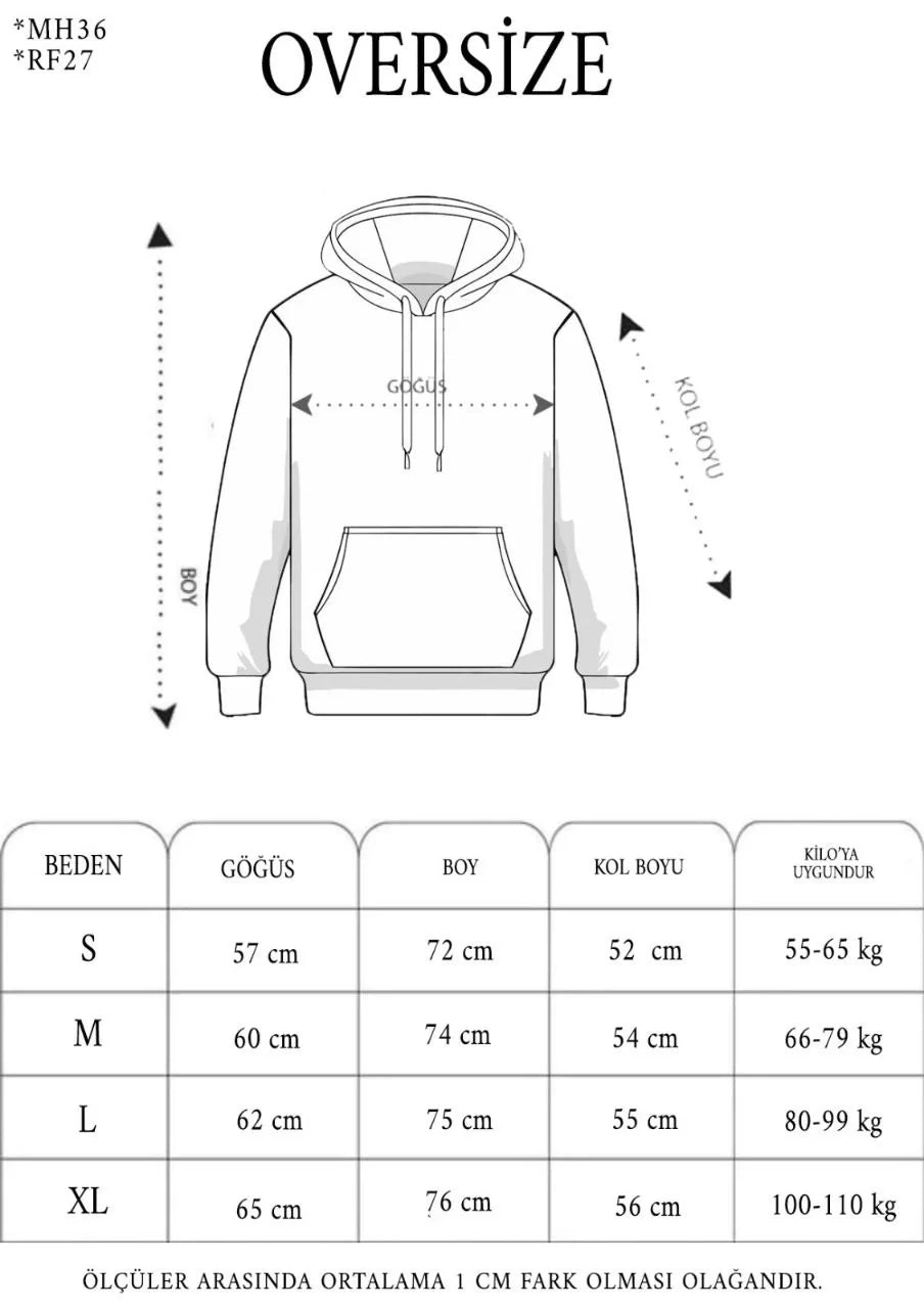 Unisex Üç İplik Kapşonlu Nakışlı SweatShirt - Koyu Deniz Yeşili