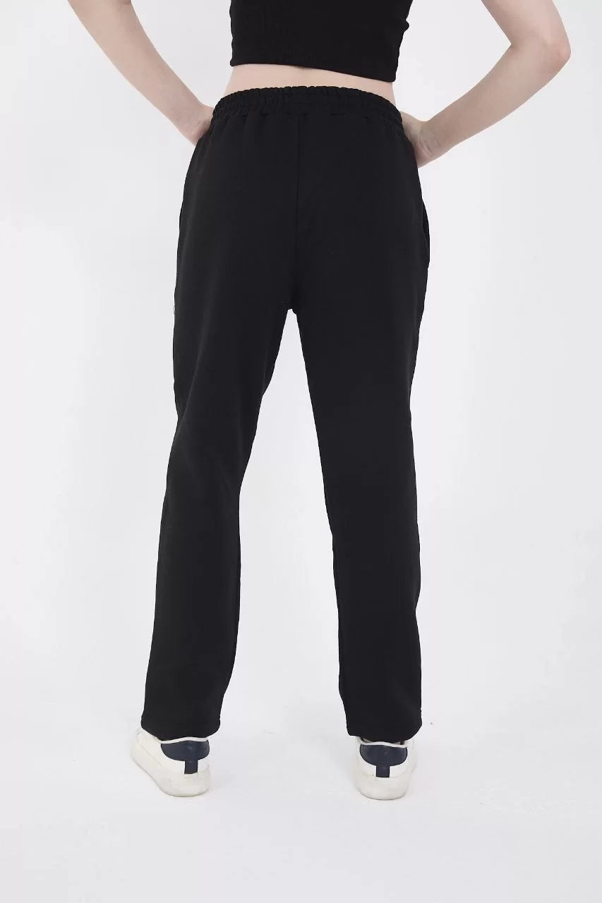 Unisex Üç İplik Basic Eşofman Pantolon - Siyah