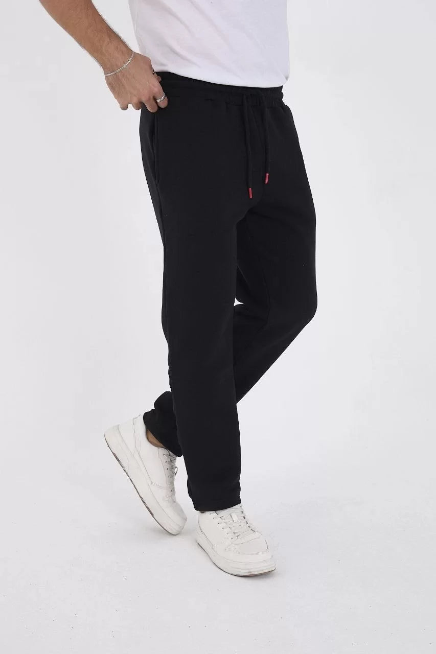 Unisex Üç İplik Basic Eşofman Pantolon - Siyah