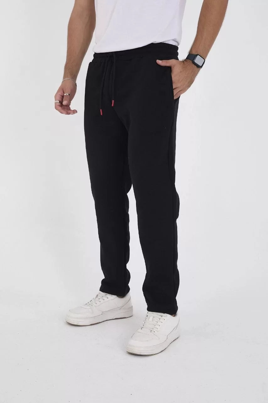 Unisex Üç İplik Basic Eşofman Pantolon - Siyah